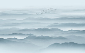 新中式群山背景墙