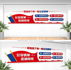 四个铁一般公安文化墙