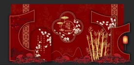 中式婚礼背景