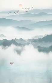 山水意境玄关