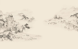 工笔古画山水