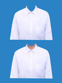 女生白色衬衫psd证件照衣服