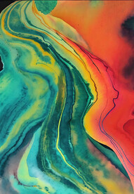 绿色抽象水墨肌理