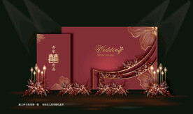 红色婚礼迎宾区