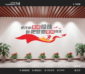励志文花墙