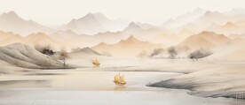 新中式国画山水装饰画
