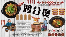 鸡公煲背景墙