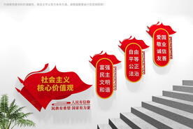 社会主义核心价值观楼梯文化墙
