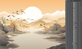 山水背景