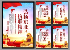 东北抗联精神党建海报