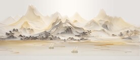 新中式国画山水装饰画