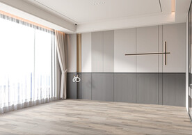 现代卧室背景墙