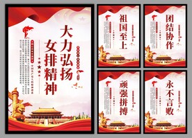 女排精神海报