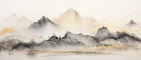 高档大气新中式山水画