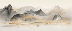 中国风鸿运当头山水装饰画