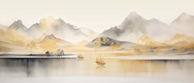 水墨画山水装饰画