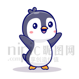 可爱卡通小企鹅