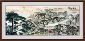 国画迎客松