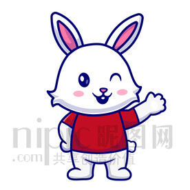 可爱卡通小白兔