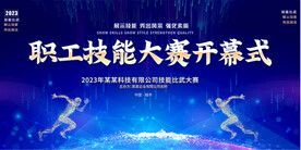 职工技能大赛展板