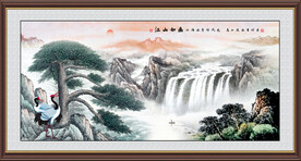 国画迎客松