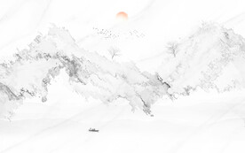 抽象线条水墨大理石背景墙