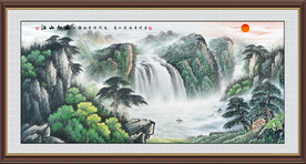 旭日东升国画