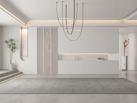 现代极简轻奢客厅背景墙