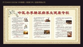 中医冬季糖尿病养生健康宣传栏
