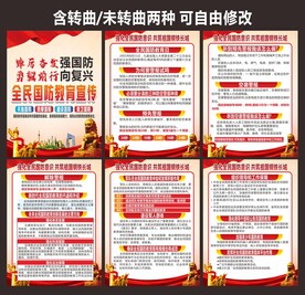 校园国防教育海报