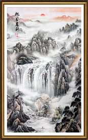 竖幅山水画