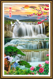 竖幅山水画