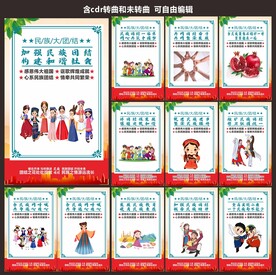 加强民族团结海报