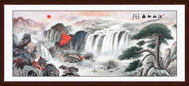紫气东来国画