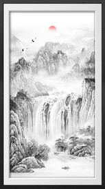 竖幅国画