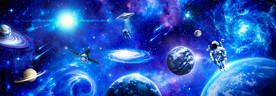 太空星球宇航员火箭宇宙黑洞背景