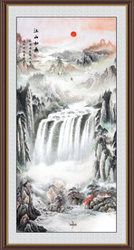 竖幅山水画
