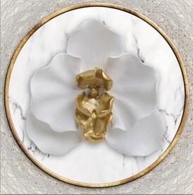 3D抽象荷花花卉玄关装饰画