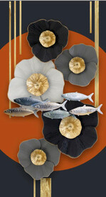 3D抽象几何形状玄关装饰画