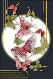 3D抽象几何形状玄关装饰画