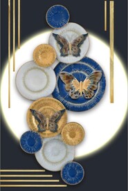 3D抽象几何形状玄关装饰画