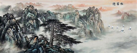迎客松装饰画