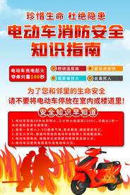 电动车消防安全宣传海报