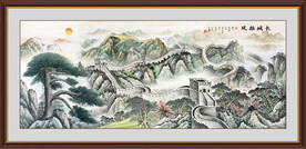 迎客松国画