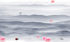水墨山水画