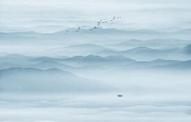 水墨山