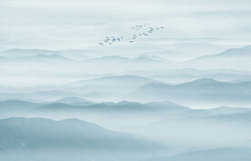  新中式水墨山水背景墙