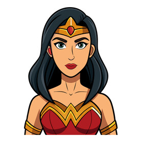 矢量人物女人美少女战士半身像