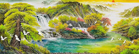 山水风景画客厅办公室挂画