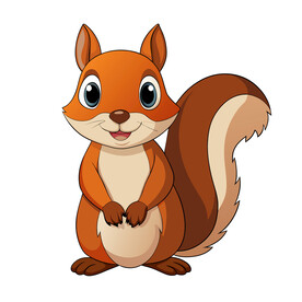 矢量动物棕色小松鼠